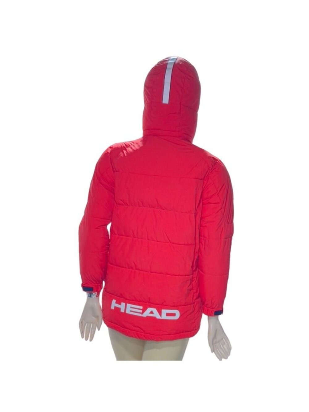 Head Ski Jacket Award Red Puffer Full Zip Hoodie Nylon Polyester Filled Kids Uni - Picture 2 of 8